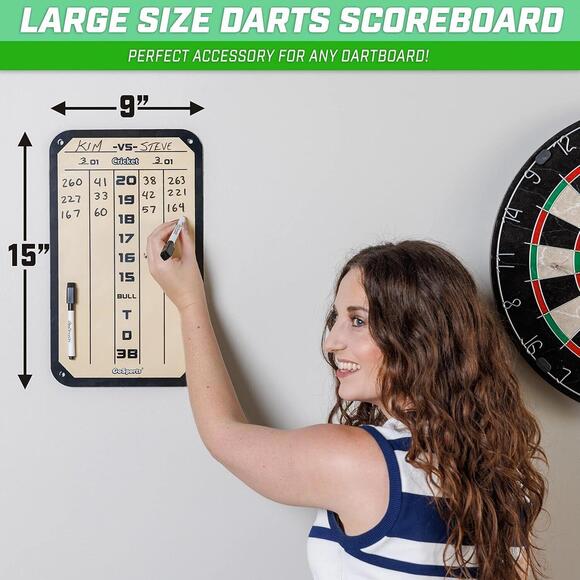 GoSports Dry Erase Dart Scoreboard - Cricket & 01 Game - Picture 2 of 4